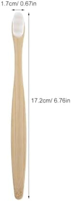 GLEAVI Soft Manual Toothbrushes for Adults 5pcs Round Head Medium Bristles White Wave Design Gentle on Gums Daily Travel Oral Care