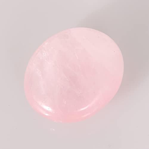 Rose Quartz Palm Stone-4 Pcs Rose Quartz Plam Stone Pocket Energy Stone, Smooth Rose Quartz Healing Crystal and Worry Stones