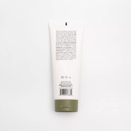 Goodfellow & Co Men’s Shave Cream 6.5 fl oz – Hydrating & Soothing Formula with Organic Olive Oil, Jojoba & Rosemary – Silicone, Sulfate & Paraben Free (Bundle of 2)