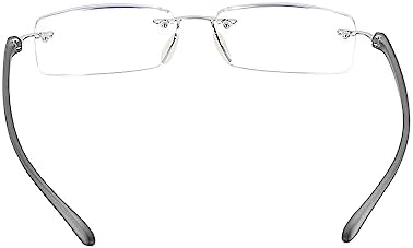 Bhigh 2 Pack Reading Glasses Blue Light Reading Glasses men's reading glasses for women Frameless Computer Reading Glasses