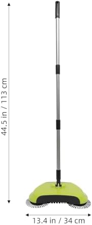 Floor Sweeper Manual, 3 in 1 Carpet Cleaner Machine Push Broom Clean Lazy Dustpan Trash Bin 360° Rotating Floor Clean Mop for Hardwood Ceramic Tiles