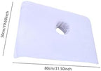 Massage Table Towel Massage Towel Reusable Face Pad Massage Hole Pad SPA Bed Head Curtain Pad Face Cradle Hole Cover, White