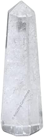 Amazing Gemstone Clear Quartz Crystal Towers ~ Natural Healing Crystal Point Obelisk for Reiki Healing and Crystal Grid (2" to 3" INCH)