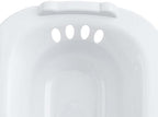 Generic Women Elderly Toilet Seat Sitz Bath Basin Portable Bidet Hip Bath Sturdy Sitting Bath for Daily Cleansing Wide Seating Area Avoid Squats, White