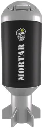 Battle Shakers Mortar Shaker Cup | Military Themed Shaker Bottle | Leak-Proof Protein Cup with Storage Compartment | Mix Protein Powders & More | Durable & Dishwasher Safe | 20 Oz Black/Silver