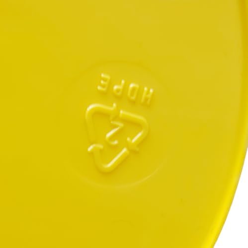 1 Gallon Bucket Pail with Handle Food Grade Safe BPA Free Polyethylene HDPE Plastic Storage Container Thickened 65Mil All Purpose Heavy Duty Premium Quality Buckets FDA Compliant (Yellow)