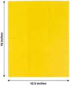 100 Count Yellow 2-Ply Dinner Napkins, Soft Paper Disposable Party Wedding Reception Cocktail Beverage Napkins 8" x 4"