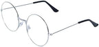 ALVOGIMOR Retro Round Eyeglasses Clear Lens Metal Frame Glasses For Men Women Party Costume Accessories