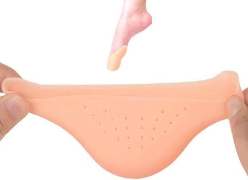 1 Pair Soft Silicone Gel Pointe Ballet Dance Shoe Toe Pads, Toe Protector with Breathable Hole Instant Cooling and Soothing Relief Gel Blister Pads Foot Health