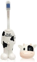 BrushBuddies Poppin 00304-72 Milky Wayne (Cow) Fun Animal Character Manual Toothbrush for Kids or Children