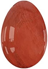Undrilled Yoni Eggs Natural Real Jade Massage Egg for Women Kegel Exercise Feminine Hygiene Massage Balls,Red Jasper,S-3x2cm