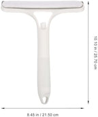 Angoily Multi-Functional Window Cleaning Squeegee with Spray Bottle and Double-Sided Sponge Brush, White Glass Wiper for Shower Doors, Cars, and Home Window Cleaner Tool