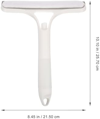 Angoily Multi-Functional Window Cleaning Squeegee with Spray Bottle and Double-Sided Sponge Brush, White Glass Wiper for Shower Doors, Cars, and Home Window Cleaner Tool