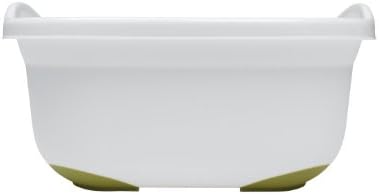 Addis 513672 Soft Touch Washing Up Bowl, White/Grass Green, 9L, Plastic