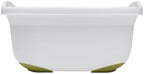 Addis 513672 Soft Touch Washing Up Bowl, White/Grass Green, 9L, Plastic