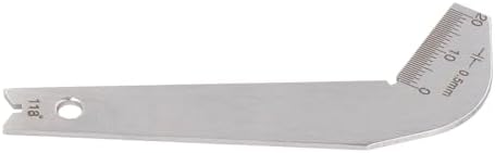 Drill Bit Sharpn Gage, Stainless Steel 0.5mm, 118° Angle, Drill Sharpening Tool for Workshop Use