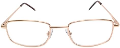 Calabria R754 Rectangular Metal Reading Glasses Men Retro Designer Thin Readers Trendy Stylish Eyeglasses Vintage