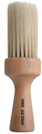 Pro Design Professional Barber Neck Duster Brush with Soft Bristles, Wooden Handle, for Hair Styling and Grooming (1 Pack)