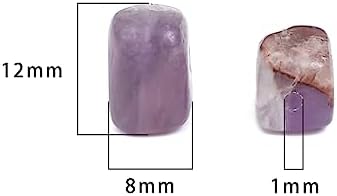 BEADIA Natural Amethyst Cuboid Stone Loose Semi Gemstone Beads for Jewelry Making 8mmx12mm 38cm/Strand