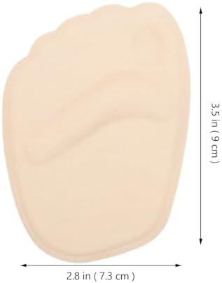 Beaupretty 2Pcs Forefoot Gel Pads for Women, Soft Ball of Foot Cushions, Metatarsal Relief Inserts, Non-Slip Beige Half-Size Silicone Insoles for High Heels and Foot Support