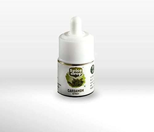 Spice Drop Cardamom Extract - Up to 180 Drops Per Bottle | Tea, Coffee, Cooking, Baking, Dessert | Pure Whole Green Cardamom Pod Extract | No Added Color or Preservative | Vegan (0.17oz, Pack of 1)