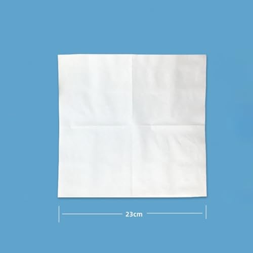 200 Sheets Soft Paper Dinner Napkins Square Cocktail Napkins Party Dessert Lunch Napkins Bar Beverage Napkins Absorbent Wedding Napkins for Kitchen White