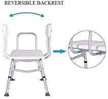 HEALTHLINE Transfer Bench Adjustable Height 500 Lbs, Heavy Duty Bariatric Tub Transfer Bench with Back, Non-Slip Seat, Bath Shower Bench Chair for Bathroom for Elderly Disabled