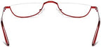 KoKoBin Half Reading Glasses - 4 Pairs Half Rim Metal Frame Glasses Spring Hinge Readers for Men and Women,(Red, 2.0)