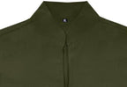 Mens Long Sleeve Shirt Button Down Loose Fit Vintage Shirts Banded Collar High Elastic Tops Henley Shirt