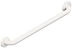HealthCraft Products - Grab Bar 24 Inch - Bathroom and Shower Safety Hand Rail - Wall Mount Handicap Handle for Toilet or Bathtub - Stainless Steel Support Grab Bar for Seniors - White