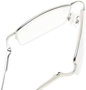 Eyekepper Memory Titanium Bridge Computer Glasses 50% Blue Light Blocking Reading Glasses Amber Tinted Lenses
