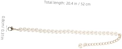 2pcs Women High Heel Shoe Straps Pearl Decorative Straps Closed Toe Heels Detachable Ankle Elegant for Ladies