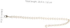2pcs Women High Heel Shoe Straps Pearl Decorative Straps Closed Toe Heels Detachable Ankle Elegant for Ladies