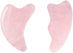 8 Piece Handmade Natural Rose Quartz Scraping Board Scraping Massage Tool Scraping Board GuaSha Facial Tool Set Facial Skin Care,Scraping 2pc