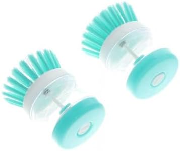 2PCS Dish Brush Convenient Cleaning Tool Scrubber Kitchen Accessories Soap Dispenser Detergent Labor-Saving Pot(Purple)