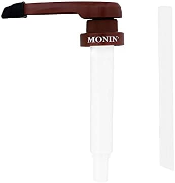 Monin - Sauce Pump, Only Compatible with 64 oz Monin Gourmet Sauce, Approximately 1/2 oz Per Pump, Recommended for Dark Chocolate Sauce (Brown)