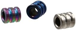 Vctitil 3 Pcs Titanium Alloy TC4 Knife Lanyard Beads,Parachute Cord Bead,Column Spacer Beads,Paracord Bead Outdoor EDC Pendant(Little)
