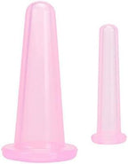 4 Pcs Face Cupping Set, Facial Cupping Set for Face and Eye Massage, Silicone Massage Vacuum Anti Aging Beauty Tool Facial Eye Care (2 Small + 2 Large) (Pink)
