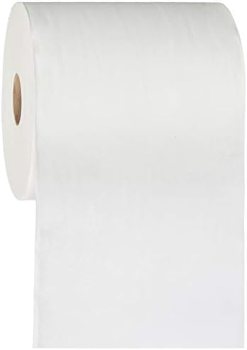 AmazonCommercial 1-Ply White Hardwound Paper Towels, High Capacity Roll, Compatible with Universal Dispensers, FSC Certified, 800 feet per Roll (Pack of 6)
