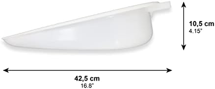 PEPE Mobility Bed Pan for Women and Men, Portable with Handle, Commode Pan for Elderly, Handicapped and Disabled, Lightweight, White