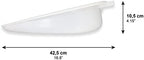 PEPE Mobility Bed Pan for Women and Men, Portable with Handle, Commode Pan for Elderly, Handicapped and Disabled, Lightweight, White