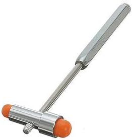Neurological Reflex Hammer Percussor with Brush Medical Diagnostic Hammer for Health Care Relaxation (Orange)