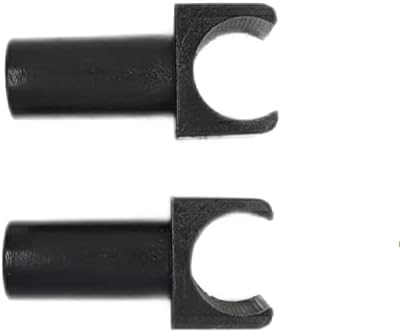 ComsenMed Wheelchair Seat Rail Guide,Fits 7/8 Inch Tubing,Steel Standard wheelschairs and Transport Chairs Common Parts,Replacement Parts seat Rail guide-19mm Diameter(1Pair,Black)