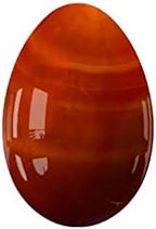 Undrilled Yoni Egg Natural Stone Jade Egg for Kegel Exercise Rose Quartz Yoni Egg,Carnelian,30x20mm