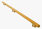 Wall Handrail 16 FT Long 2.0" Diameter Round Solid Wood Stair Handrail Bar, Anti-Slip Wall Safety Handrails for Elderly, Handrailing Indoor Corridor Attic Support Rod for Stairway, Lofts, Stairs Gold