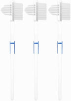 3pcs Transparent Tooth Brush Double-Sided Toothbrush for Teeth Cleaning, Ergonomic Non-Slip Handle, Soft Nylon Bristles for Gentle and Oral Care