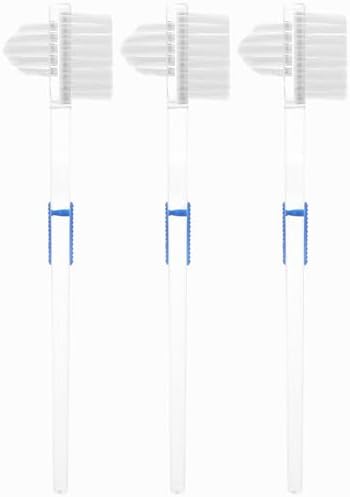 3pcs Transparent Tooth Brush Double-Sided Toothbrush for Teeth Cleaning, Ergonomic Non-Slip Handle, Soft Nylon Bristles for Gentle and Oral Care