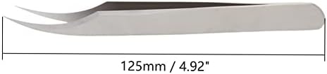 Utoolmart 125mm Professional Stainless Steel Precision Tweezers Dolphin-shaped Tip Tweezers Nipper for lash Extensions Boutique Leather Cover