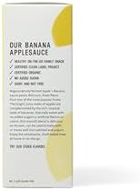 White Leaf Provisions Organic Banana Applesauce – Regeneratively Farmed, No Added Sugar, Kosher, USDA, GMO & BPA free 3.2oz Pouches (Pack of 24)