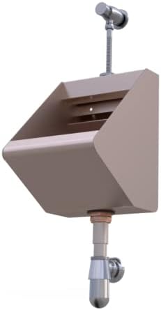 304 Stainless Steel Wall-Mounted Urinal – 20-Gauge Commercial Restroom Fixture with Flush Valve, Ideal for Schools, Hospitals, and Restaurants (13.8"×10"×12")